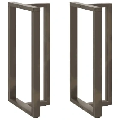 Abbildung von vidaXL T Form Stehtischbeine 2 Stück aus natürlichem Stahl, verstellbare stabile Basis, 60 x 35 (110 111) cm, für Wohnzimmer/Küche