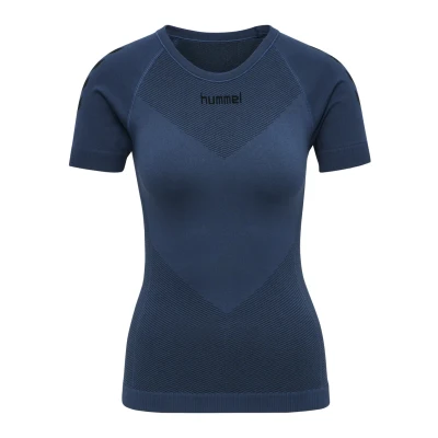 Abbildung von Hummel First Seamless Sport Tshirt, Damen, Größe: 34/36, Dark denim