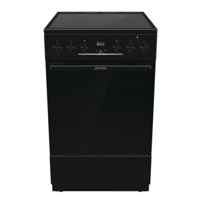Abbildung von GORENJE Elektro Standherd &quot;GECS 5C70BPA&quot;, GECS 5C70BPA, mit 2 fach Teleskopauszug, Aqua Clean, (1 St.), Black Design