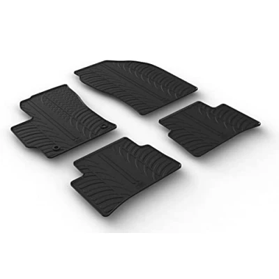 Abbildung von Gledring 0697 Fußmattensatz Gummi vorne und hinten 4 schwarz 750mm 550mm