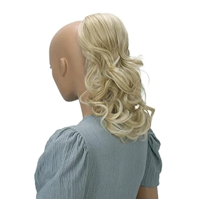 Abbildung von CAISHA 30cm Haarteil Mia Zopf Haarverlängerung mit Kordelverschluss Voluminös Gewellt Hellblond Mix PH217