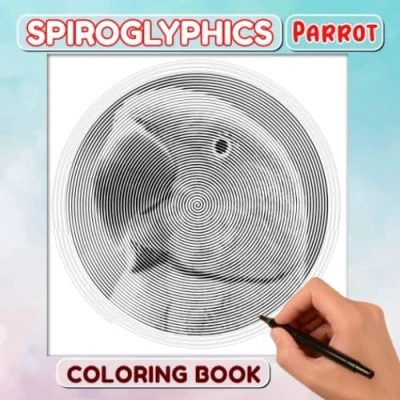 Abbildung von Parrot Spiroglyphics Coloring Book: Colorful Bird to Drawing Pages With 40 Hidden Picture Book for Any Occasion Gifts