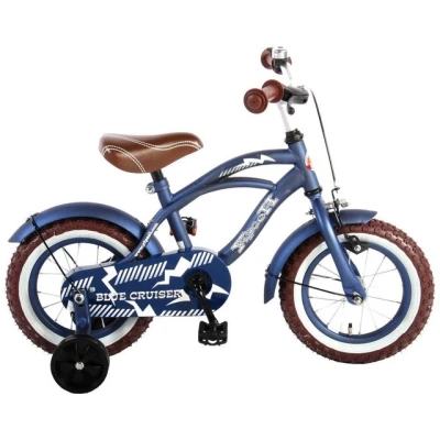Abbildung von Volare Kinderfahrrad Blue Cruiser Blau 95% zusammengebaut mit Rücktrittbremse, 1 Gang, bis 60 kg, 12 oder 14 Zoll, Luftbereifung, einstellbare Lenkerhöhe