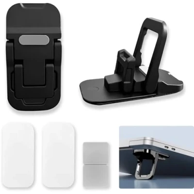 Abbildung von UBRAVE 2 Stück Mini Laptop Ständer,Höhenverstellbarer,Faltbarer Notebook Ständer,Tragbarer Tastatur Erhöhung Für Schreibtisch, Kompatibel Mit Allen Laptops/MacBook/Notebook/Tastatur Schwarz