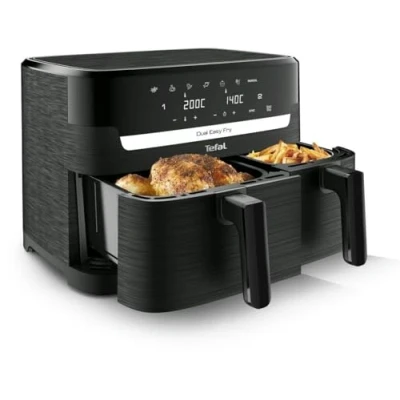 Abbildung von Tefal Heißluftfritteuse EY901N Heißluft Fritteuse 8,3 L Doppelkammer, 2700 W