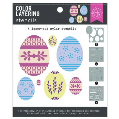 Abbildung von Hero Arts Color Layering Decorative Eggs Stencils (SA294)