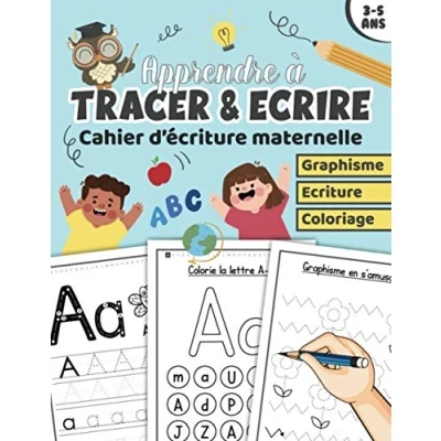 Abbildung von Apprendre à tracer &amp; Ecrire: Cahier d’écriture maternelle livre d’activités pour enfants âgés de 3 5 ans Apprenons des lignes, formes et lettres majuscules minuscules