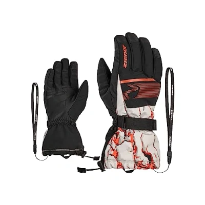 Abbildung von Ziener Herren Gentian Ski Handschuhe/Wintersport wasserdicht, Lange Stulpe, Cliff Print, 10