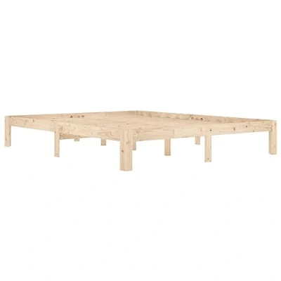 Abbildung von vidaXL Massivholzbett Bettgestell mit Lattenrost Bett Holzbett Bettrahmen Doppelbett Schlafzimmerbett Schlafzimmermöbel Kiefer 160x200cm