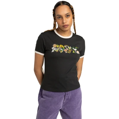 Abbildung von Element Yarnhill Ringer Tshirt print, Damen, Größe: XS, Off black