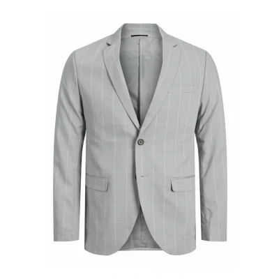 Abbildung von Jack &amp; Jones Jprfranco Check Sakko, Herren, Größe: 48, Light gray