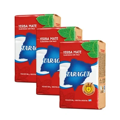 Abbildung von Yerba Mate Tee Taragui Con Palo 1.5 kg + Geschenk Probe (40g): Reich an Antioxidantien, Vitaminen, beschleunigt den Stoffwechsel, zuckerfrei Argentinien
