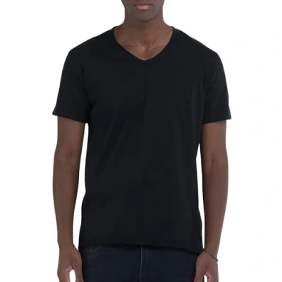 Abbildung von Replay Herren T Shirt Kurzarm mit V Ausschnitt, Schwarz (Black 098), L