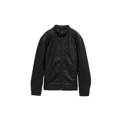 Abbildung von TOM TAILOR Blouson Jacke mit Kapuze im Stehkragen, Black, M