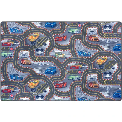Abbildung von HANSE Home Kinderteppich &quot;Spielteppich Kinder&quot;, rechteckig, Kurzflor, Kinderzimmer, Teppich, Auto, Straßen, Schlafzimmer
