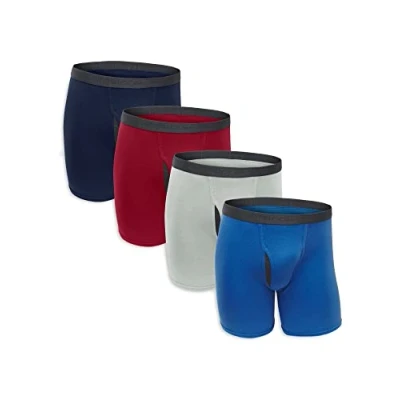 Abbildung von Fruit of the Loom Herren Premium COOLZONE Boxer Briefs Slip, Boxershorts 4er Pack Sortiert, Medium
