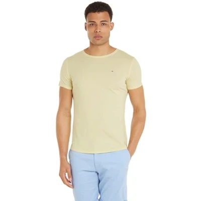 Abbildung von Tommy Jeans SLIM Jasper NECK Tshirt basic, Herren, Größe: 60, Lemon zest