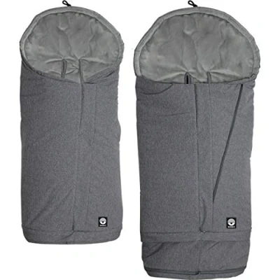 Abbildung von Dooky Footmuff S/L Extendable 2 in 1 Baby Fußsack für Kinderwagen, Babyschale und Buggy (0 bis 36 Monate, 39 x 80 cm 47 95 verstellbar, Winterfest, 3 &amp; 5 Punkt Gurte), Grau