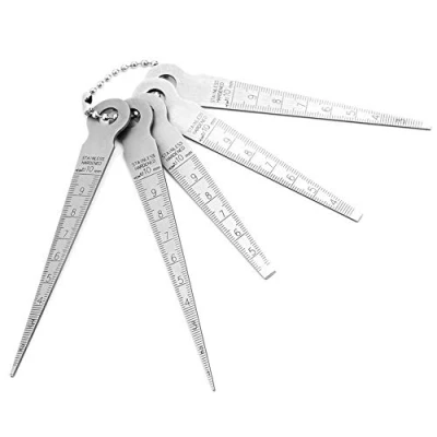 Abbildung von 1 Set Edelstahl Schweißkegel Fühlerlehre Lineale Lochinspektion Messwerkzeug Dreieckiger Keilfüller 10mm