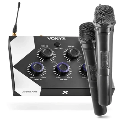 Abbildung von Vonyx AV510 Bluetooth Karaoke Set mit 2x drahtlosem Mikrofon