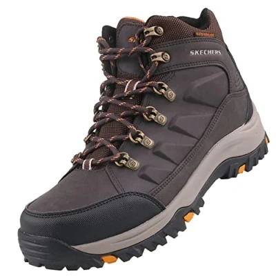 Abbildung von Skechers Relmentdaggett Outdoor Schnürstiefelette, Herren, Größe: 40, Braun dunkel Schuhe