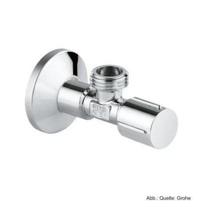 Abbildung von GROHE Badarmatur Eckventil 1/2x1/2&#039;&#039; Metallgriff selbstd. Anschlussgew., chrom 22