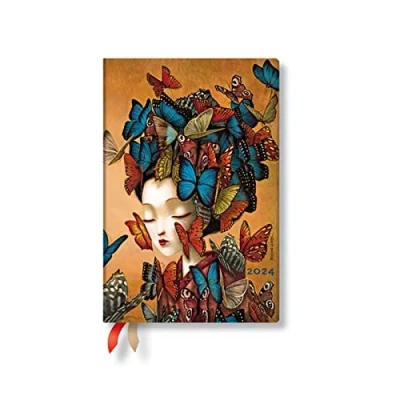 Abbildung von Madame Butterfly (Esprit de Lacombe) Mini 12 month Dayplanner 2024