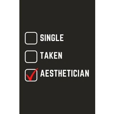 Abbildung von Gift for Aestheticians: Funny Gag Humor Journal Present Estheticians Men and Women Beautician Notebook Him Her Hilarious Blank ... Minimalist Matte Black