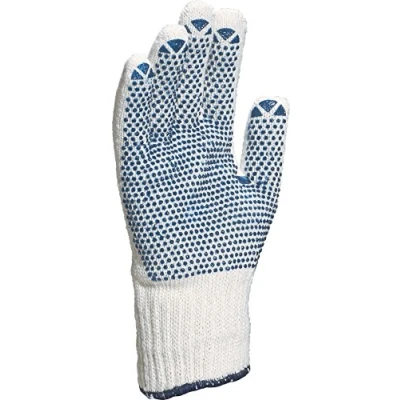 Abbildung von Deltaplus TP16907 Strickhandschuh Polycotton Pvc Punktbeschichtung, Weiß, Größe 07