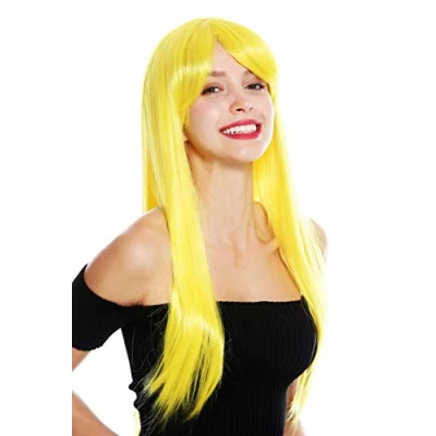 Abbildung von WIG ME UP YZF 41062 T2104 Damenperücke Perücke Damen Cosplay lang glatt Pony gescheitelt gelb