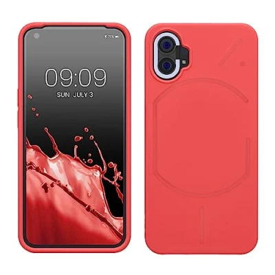 Abbildung von kwmobile Hülle kompatibel mit Nothing Phone (1) Silikon Handy Case Handyhülle weiche Oberfläche kabelloses Laden Dolce Vita