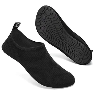 Abbildung von Mabove Badeschuhe Wasserschuhe Schwimmschuhe Herren Damen Strandschuhe Aquaschuhe Barfussschuhe Neopren Surfschuhe(Schwarz XSP,38/39 EU)