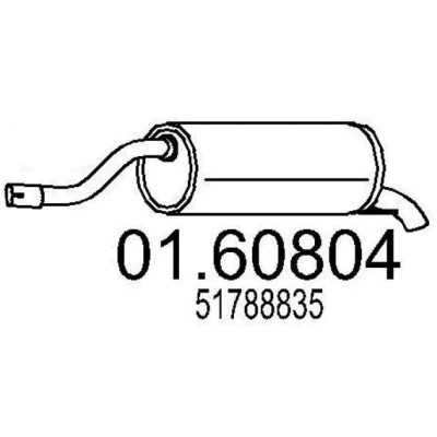 Abbildung von MTS 01.60804 Endschalldämpfer 1120 FIAT: Grande Punto Schrägheck