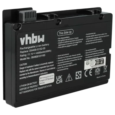 Abbildung von vhbw 1x Akku Ersatz für 3S4400 G1S2 05, G1L3 S1S2 G1S5 05 Notebook (4400 mAh, 10,8 V, Li Ion)