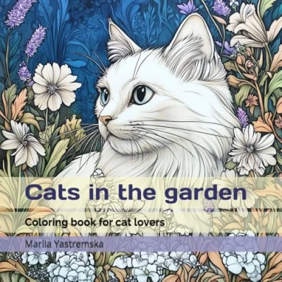 Abbildung von Cats in the garden: Coloring book for cat lovers