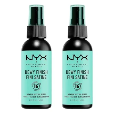 Abbildung von NYX Professional Makeup Setting Spray, Langanhaltende Formel, Fixierend, Leicht, Vegane Dewy Finish, 2er Pack, 60 ml