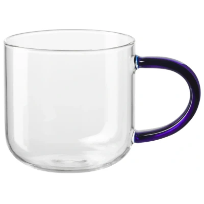 Abbildung von ASA coppa Glas Becher mit blauem Henkel 0,4l