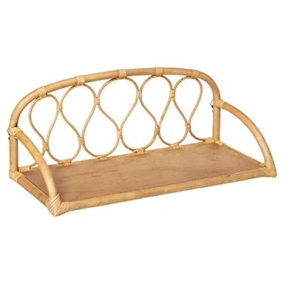 Abbildung von Atmosphera Kinder Wandregal Retro Rattan 57x24 cm Beige