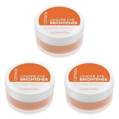 Abbildung von Catrice Under Eye Brightener Setting Powder, Puder, Nr. 030, Braun, aufhellend, sofortiges Ergebnis, weichzeichnend, natürlich, vegan, ohne Parfüm, Alkohol, Parabene, 3er Pack (3x2.3g)