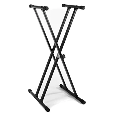 Abbildung von Gewa 900544 Gear System Keyboardständer (Höhe 70 100 cm, Tiefe 40 Doppelstrebig) schwarz