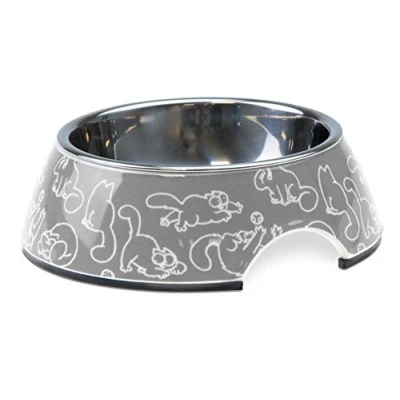 Abbildung von Simons Cat Napf, Katzennäpfe, Kunststoff, Dunkelgrau, 160 ml, 14x14x4,5 cm
