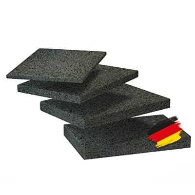 Abbildung von BAUHELD® Terrassenpads 90x60x 8mm [20 Stück] Hochwertige Bautenschutzmatte aus Gummi Granulat [Made in Germany] Als Unterleg Platten für Terrassenfliesen, WPC Terrassen Dielen, Stelzlager, Balkon