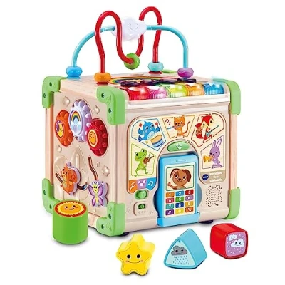 Abbildung von Vtech® Motorikwürfel Vtech Baby, Interaktiver Holz Spielwürfel, FSC® schützt Wald weltweit