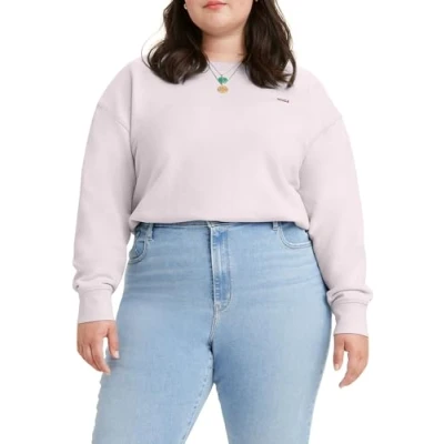 Abbildung von Levi&#039;s Damen Plus Size Standard Crew Non Graphic Sweatshirt, Mauve Chalk, 3XL