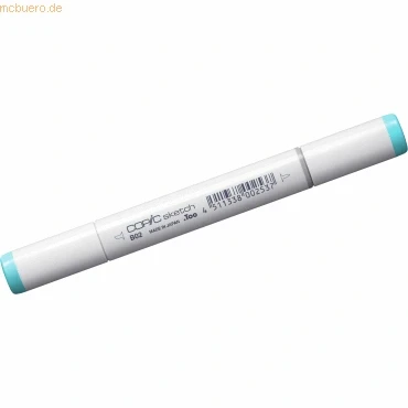 Abbildung von COPIC Sketch Marker Typ B 02, Robin&#039;s Egg Blue, professioneller Pinselmarker, mit einer Super Brush Spitze und Medium Broad