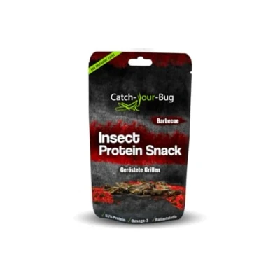 Abbildung von Gewürzter Insektensnack BBQ, essbare Insekten aus deutscher Produktion, zum Essen von Catch Your Bug, 15 g geröstete Grillen