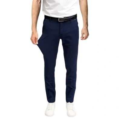 Abbildung von Performance Structure Pants Herren Navy (Größe 36W/34L) Stilvolle Slim Fit Hosen Stretch Angenehme Männer für Business &amp; Freizeit