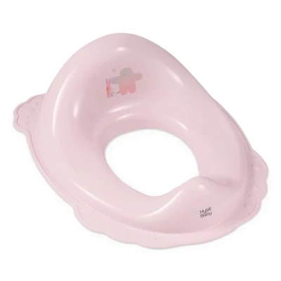 Abbildung von Hylat Baby Toilettensitz Kinder hilfreich beim Toilettentraining, für Mädchen und Jungen, solides Material, Antirutsch Gummi, Farbe:rosa, Motiv:Friends, Marke:Hylat