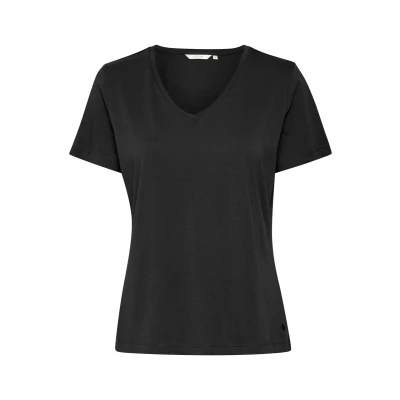 Abbildung von Cream NAIA Tshirt basic, Damen, Größe: Small, Pitch black