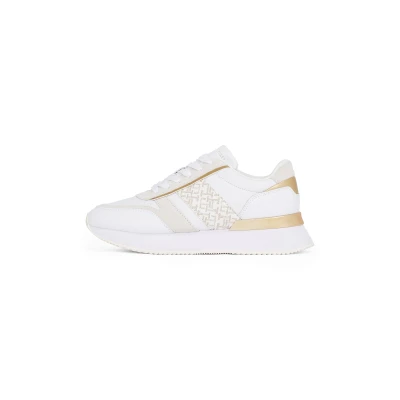 Abbildung von Tommy Hilfiger LUX Monogram Runner Sneaker low, Damen, Größe: 40, White/ivory petal Schuhe